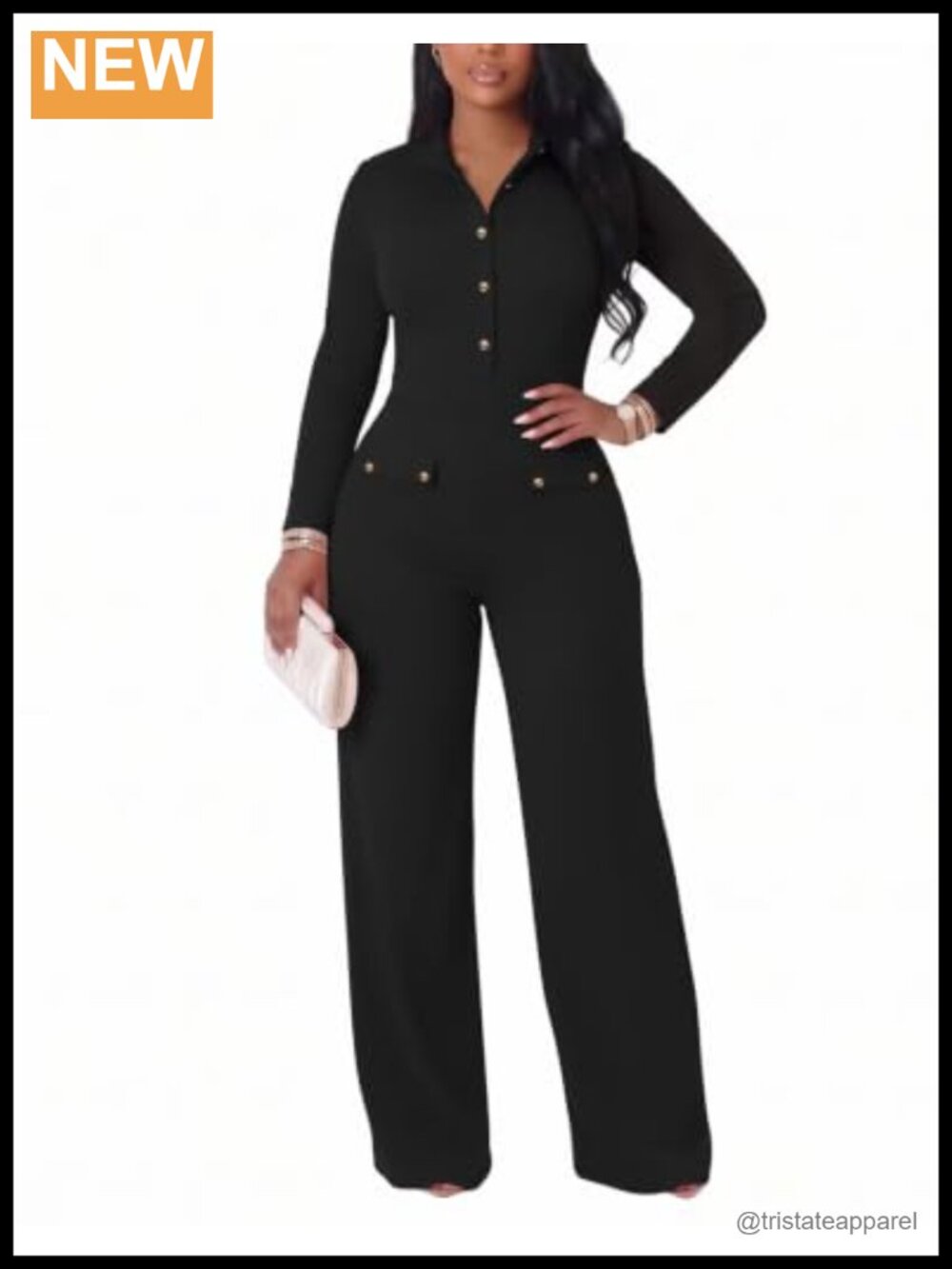 Women's Formal Jumpsuit Collared Straight Leg Long Sleeve Dressy Romper